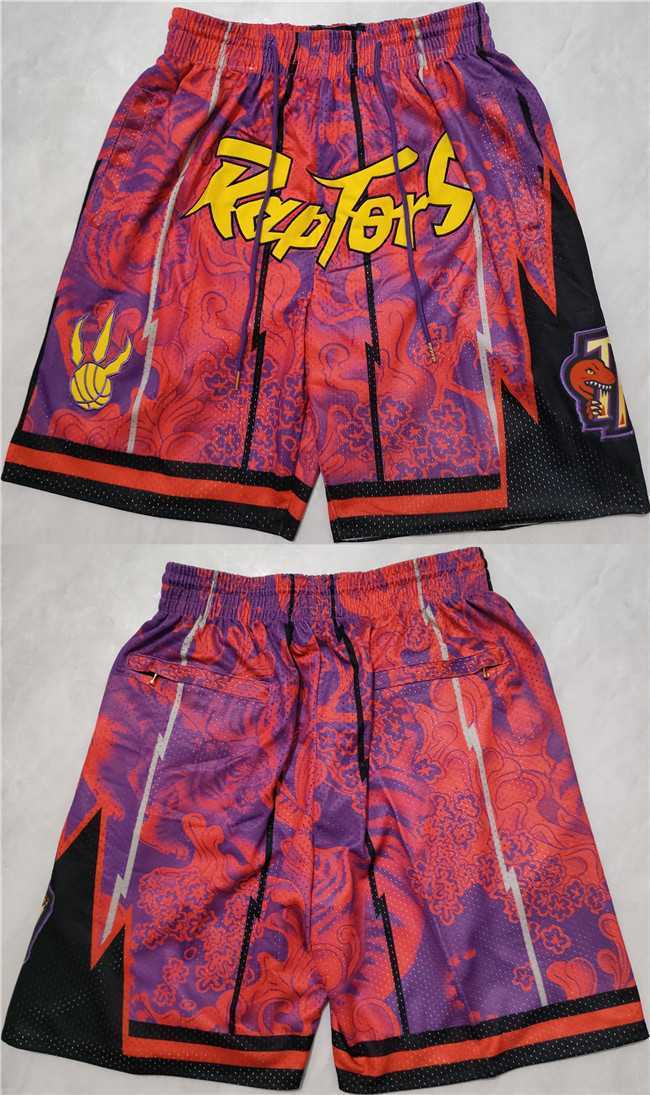 Mens Toronto Raptors Red Mitchell&Ness Shorts (Run Small)